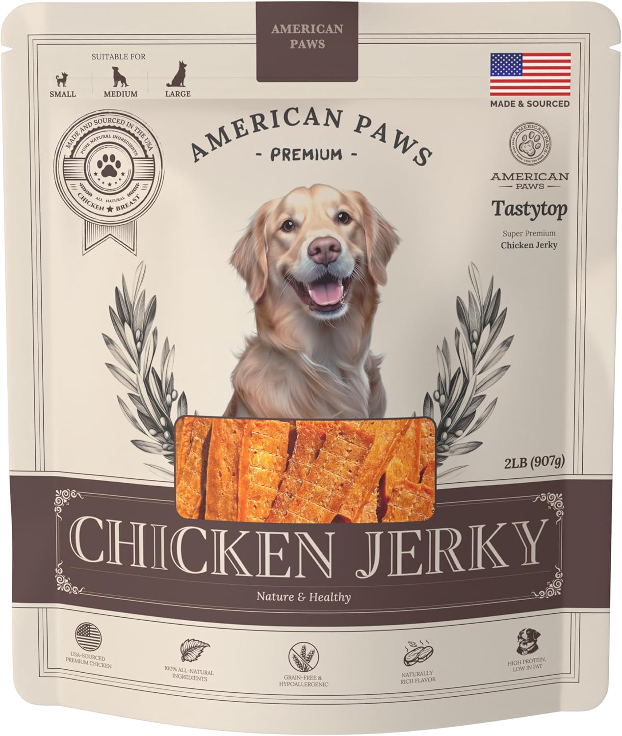 Chicken Training Treats for Dogs — All-Natural High-Value Soft Jerky, Made in USA (2 lb)