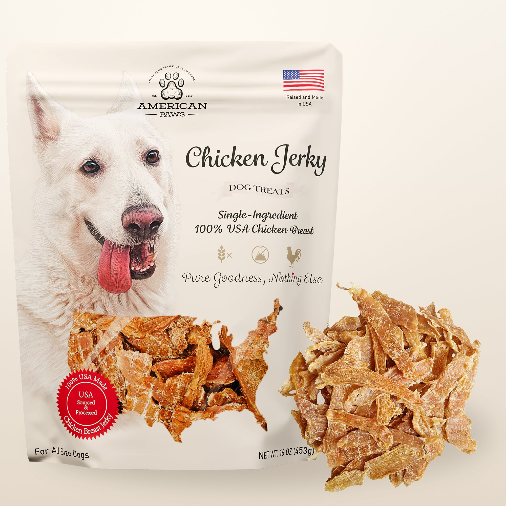 American Paws Chicken Jerky 1LB gallery 2