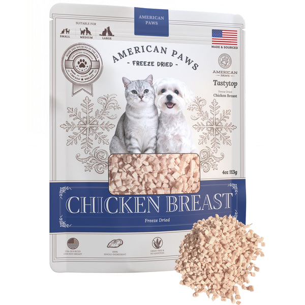 Freeze-Dried Chicken Training Treats for Cats & Dogs — Single-Ingredient, Made in USA (4 oz)
