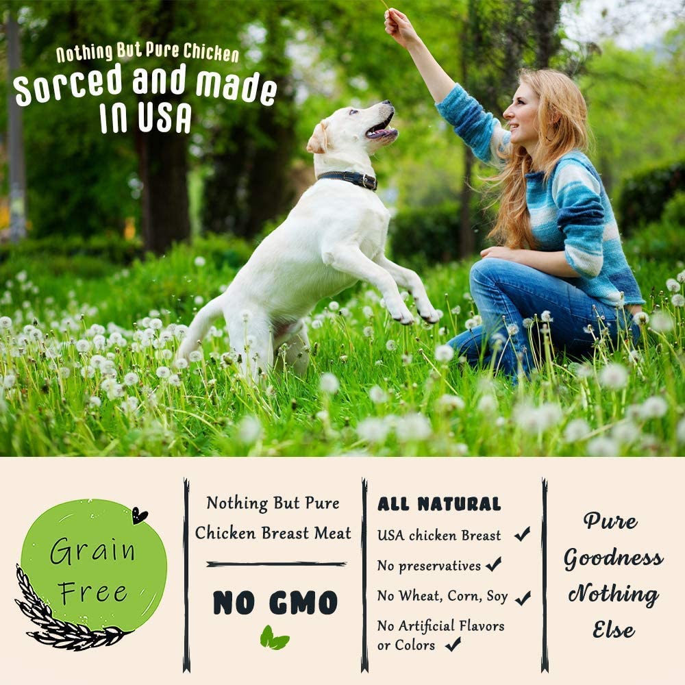 Dehydrated Chicken Feet for Dogs — Natural Long-Lasting Chew, Made in USA, 1lb (~28 pcs)