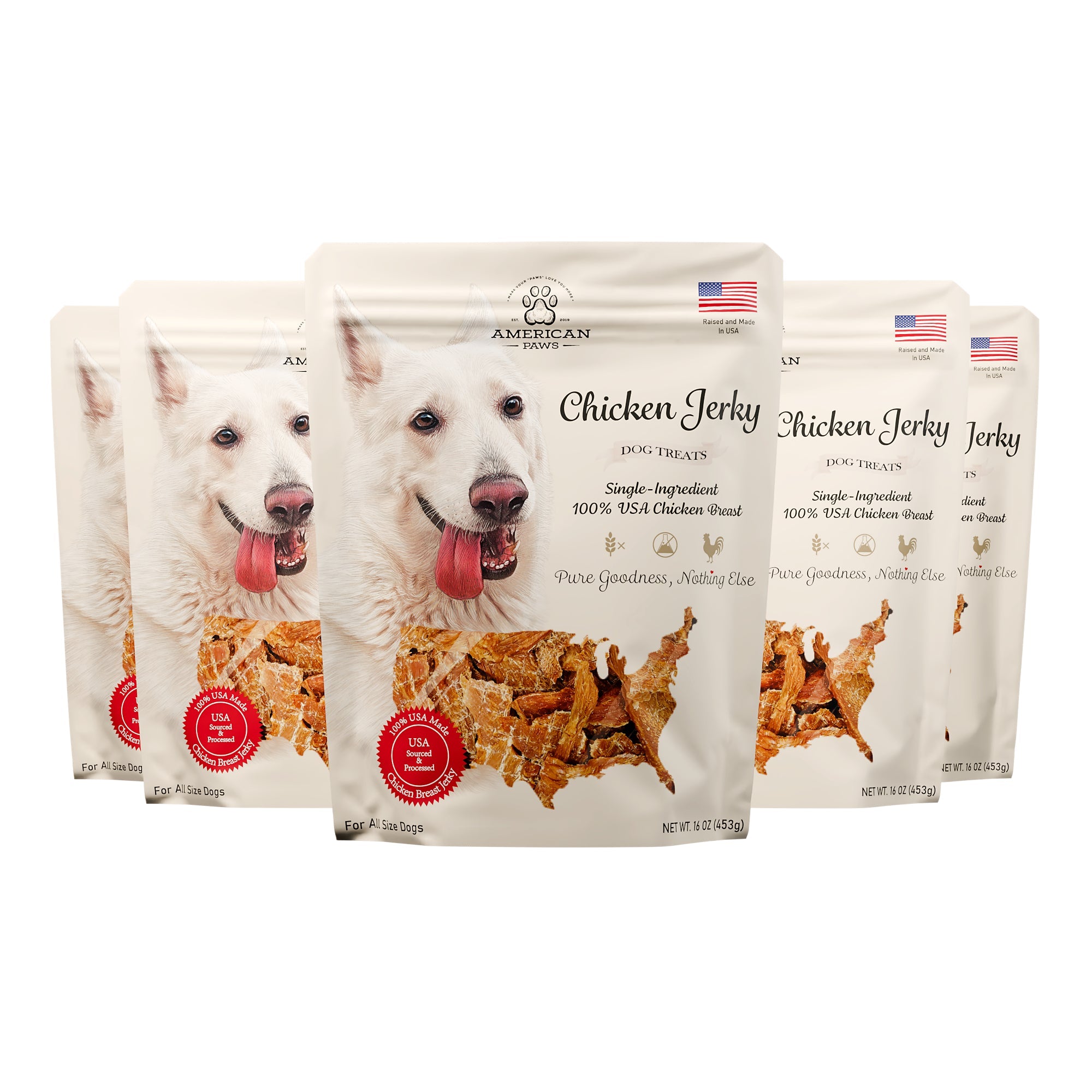 American Paws Chicken Jerky 5LB five-pack main