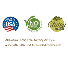 American Paws Dehydrated Chicken Feet, Only One Ingredient, No Additives, Made and Sourced in USA, (About 28-Pack), 1lb