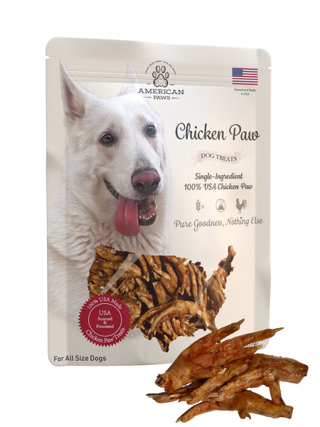 American Paws Dehydrated Chicken Feet, Only One Ingredient, No Additives, Made and Sourced in USA, (About 28-Pack), 1lb